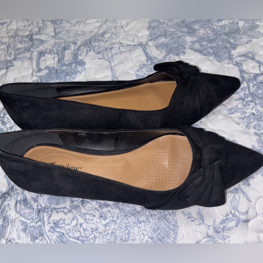 Comfortview Black Suede Heels
